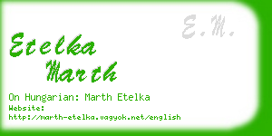 etelka marth business card